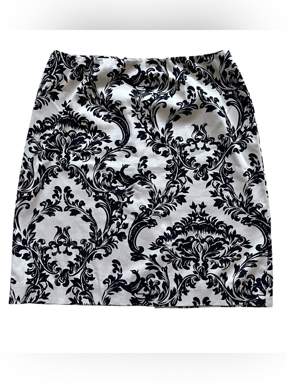 Talbots Women Pencil Skirt with Black Floral Print Size 10